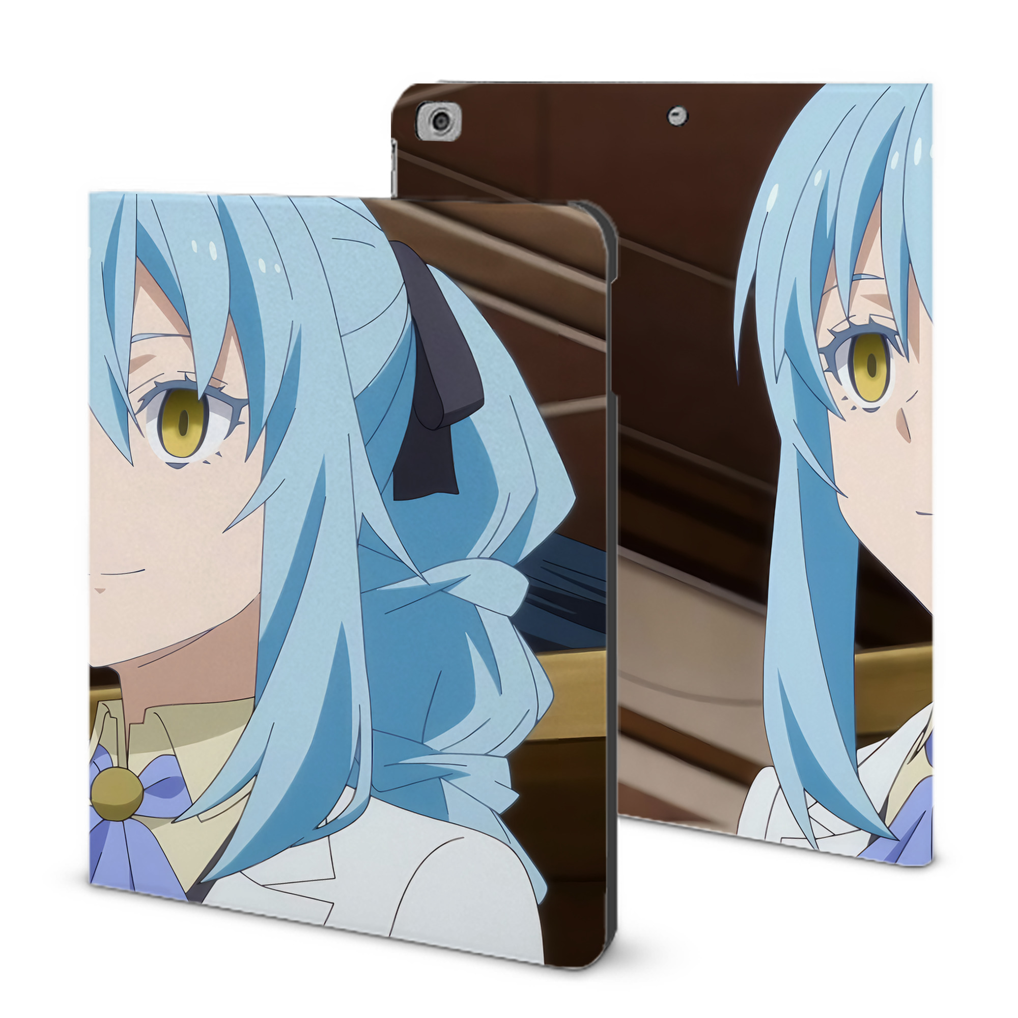（画像用） 転スラ Regarding Reincarnated to Slime IPad ケース ブック型 PUレザー TPU 耐衝撃 軽量 薄型 ペン収納なし 全面保護 IPad 各モデル対応